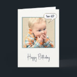 Surprised Little Boy For 65th Birthday Card<br><div class="desc">Cute little blonde boy with hands over his mouth for a 65th birthday.</div>