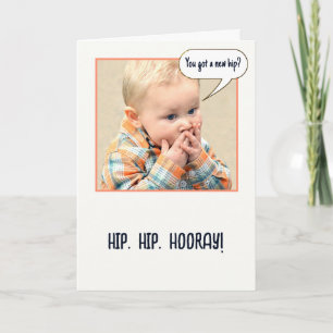 Surprised Little Boy For Hip Replacement Card