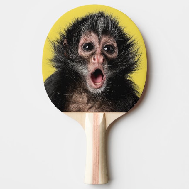 Surprised Monkey with Two Expressions Ping Pong Paddle (Front)