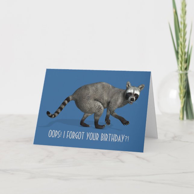 Surprised Racoon Card (Front)