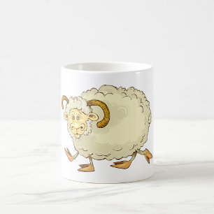 Surprised Ram Sheep Funny Farm Animal Coffee Mug