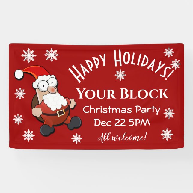 Surprised Santa Custom Banner (Horizontal)