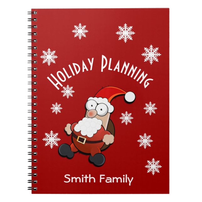 Surprised Santa Custom Notebook (Front)