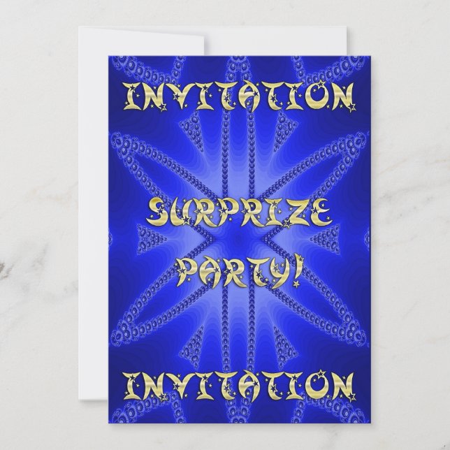 Surprize Birthday party invitation (Front)
