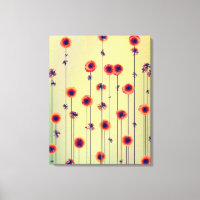 Surreal 22 x 28 Modern Wildflowers