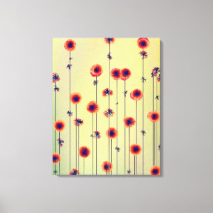 Surreal 22 x 28 Modern Wildflowers Canvas Print