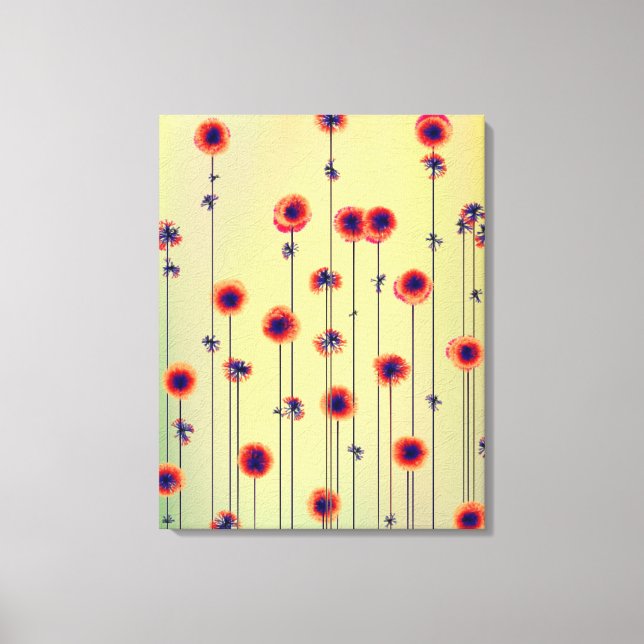 Surreal 22 x 28 Modern Wildflowers Canvas Print (Front)