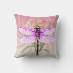 Surreal 60’s Theme Dragon Fly Cushion