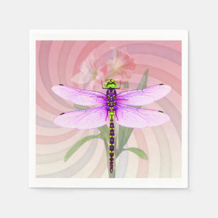 Surreal 60’s Theme Dragon Fly Napkin