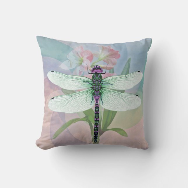 Surreal 60’s Theme Dragonfly Cushion (Front)
