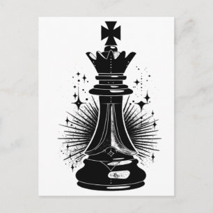 Surreal aesthetic Chess Symbol Postcard