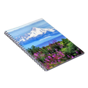Surreal Alaskan Wilderness painting Notebook