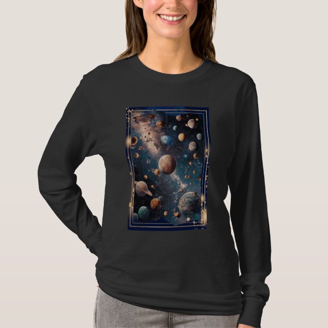 Surreal Alien World - Interstellar Puzzle Cosmic A T-Shirt (Front)