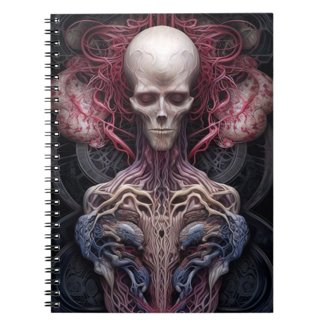 Surreal Anatomy Horror Sci-Fi Art  Notebook (Front)