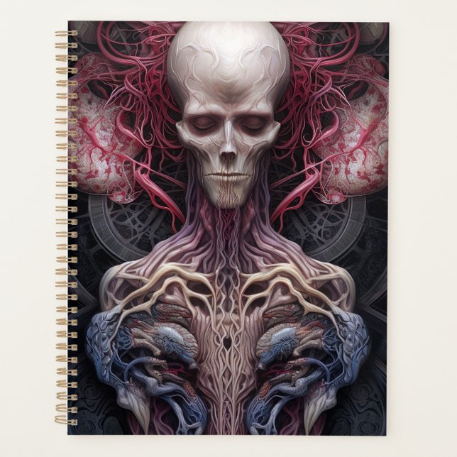 Surreal Anatomy Horror Sci-Fi Art  Planner (Front)
