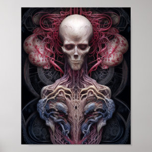 Surreal Anatomy Horror Sci-Fi Art  Poster