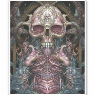 Surreal Anatomy Skull Horror Sci-Fi Art 