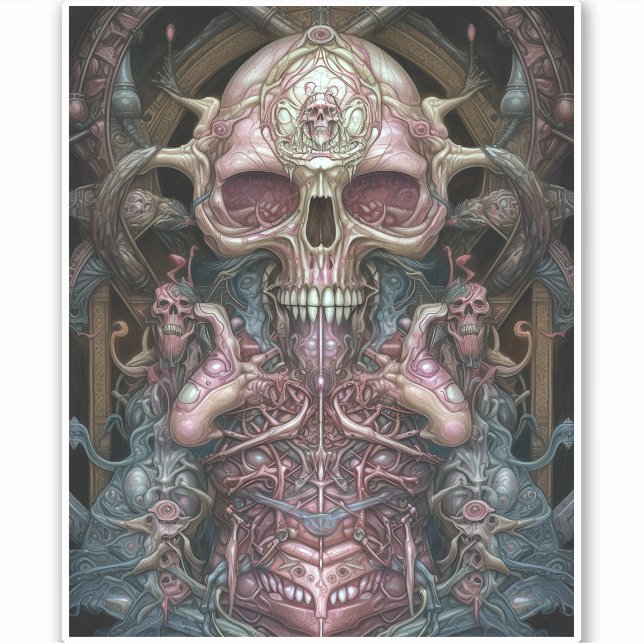 Surreal Anatomy Skull Horror Sci-Fi Art  (Front)