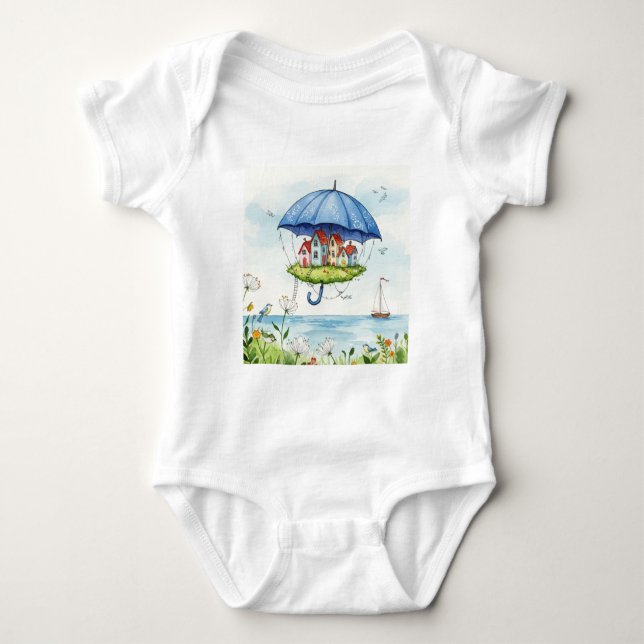  Surreal and peaceful scene Baby Bodysuit (Front)