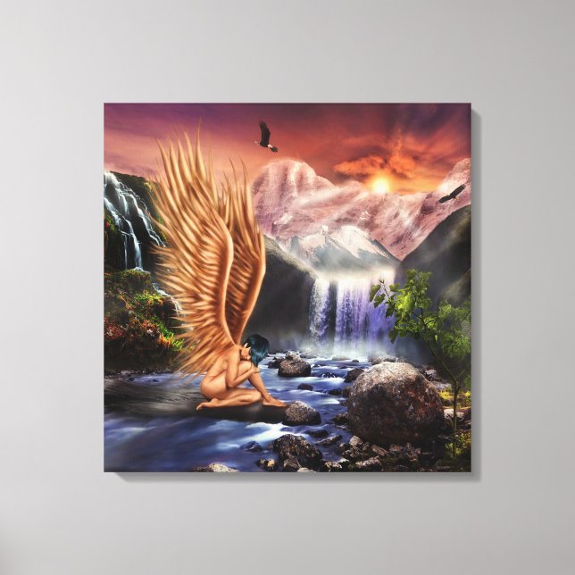 Surreal Angel Canvas Print (Front)