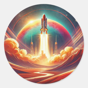  surreal art  classic round sticker