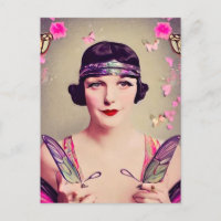 Surreal Art Deco Butterfly Flapper