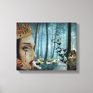 Surreal Artwork of the Queen of Broken Hearts Canvas Print