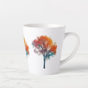 Surreal Autumn Fall Winter Tree Small Latte Mug - 