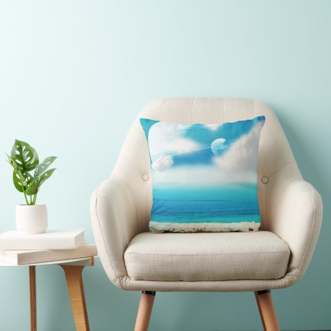Surreal beach and space  cushion (Chair)