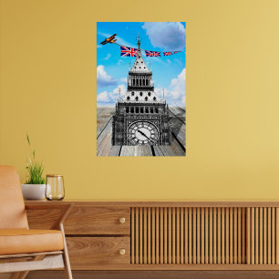 Surreal Big Ben, London & British Art Poster
