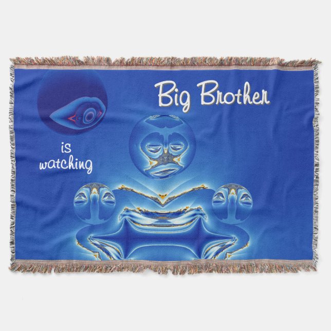 Surreal  Big Brother Watches Throw Blanket (Front)