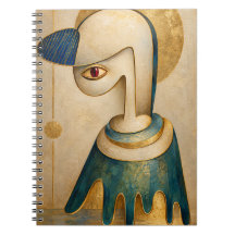 Surreal Blue & Gold Spiral Notebook