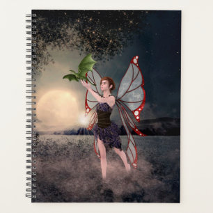 Surreal Butterfly Lady and Dragon Planner