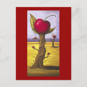 Surreal Cherry Tree Postcard