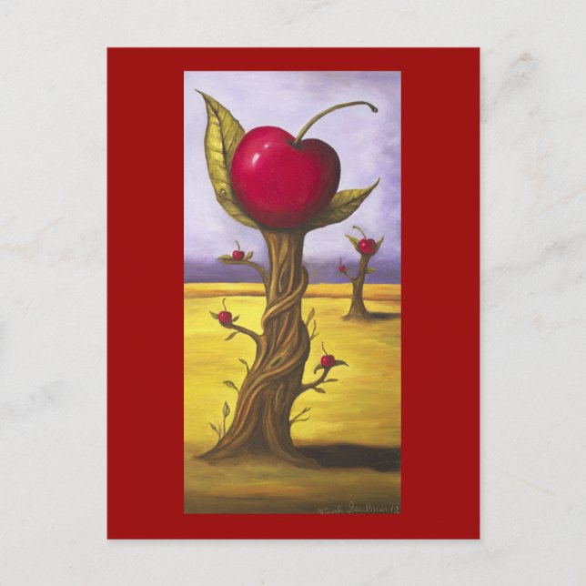 Surreal Cherry Tree Postcard (Front)