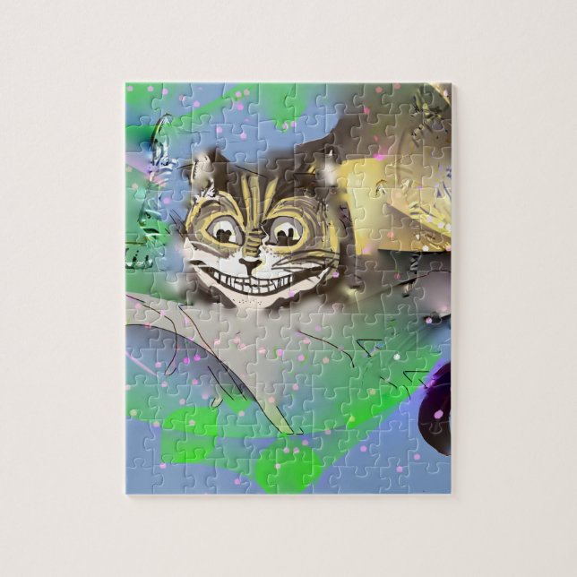 Surreal Cheshire Cat Fading into The Background Jigsaw Puzzle (Vertical)