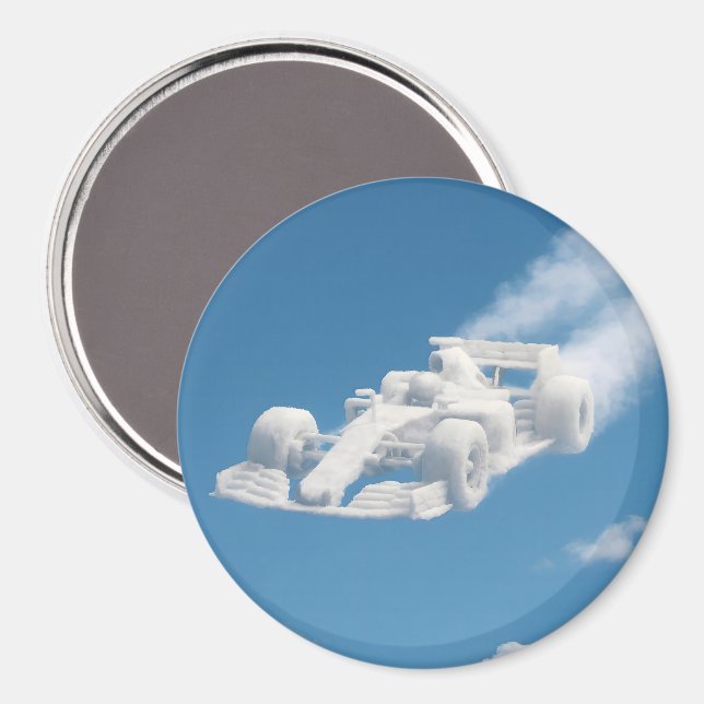 Surreal cloud racer circular mag magnet (Front/Back)