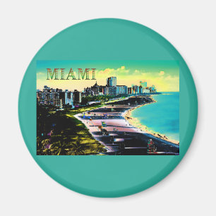 Surreal Colours of Miami Beach Florida Magnet