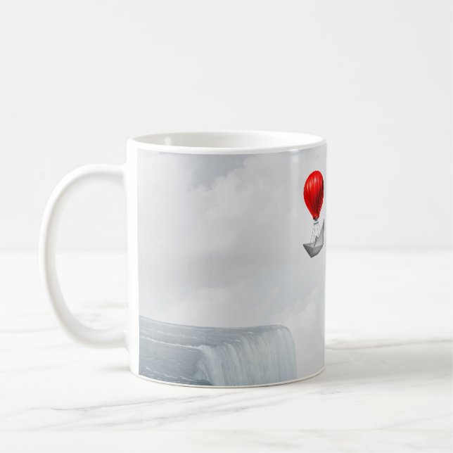 Surreal concept and creative solution metaphor as  coffee mug (Left)