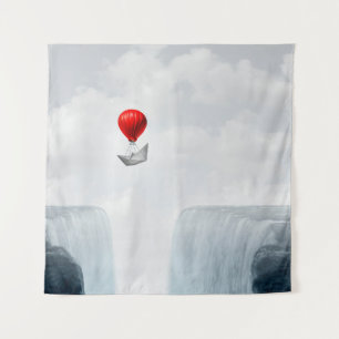 Surreal concept and creative solution metaphor as  tapestry