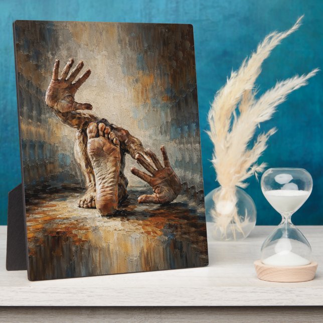 Surreal Crawling Hands and Feet Expressive  Plaque (Side)