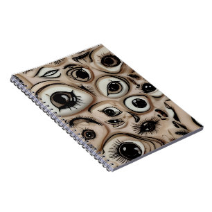 Surreal Creepy Eyes Horror Weirdcore Melting Flesh Notebook