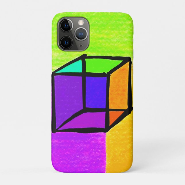 Surreal Cube. Geometric Retro Style Design. 70's. Case-Mate iPhone Case (Back)