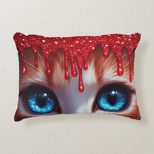Surreal Cute Big Blue Eyes Decorative Cushion