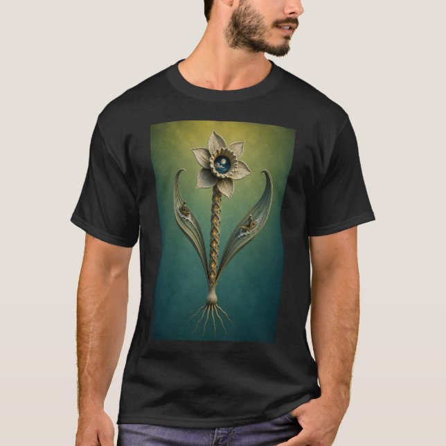 Surreal Daffodil Moonlight Fantasy T-Shirt (Front)