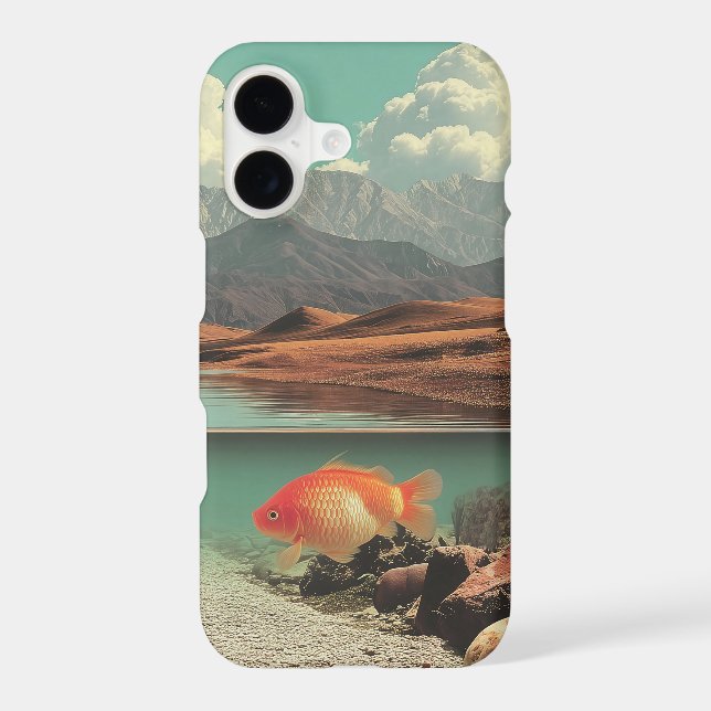 Surreal Desert and Lake with Goldfish (Back)