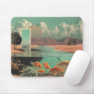 Surreal Doorway in Desert with Underwater Mouse Mat