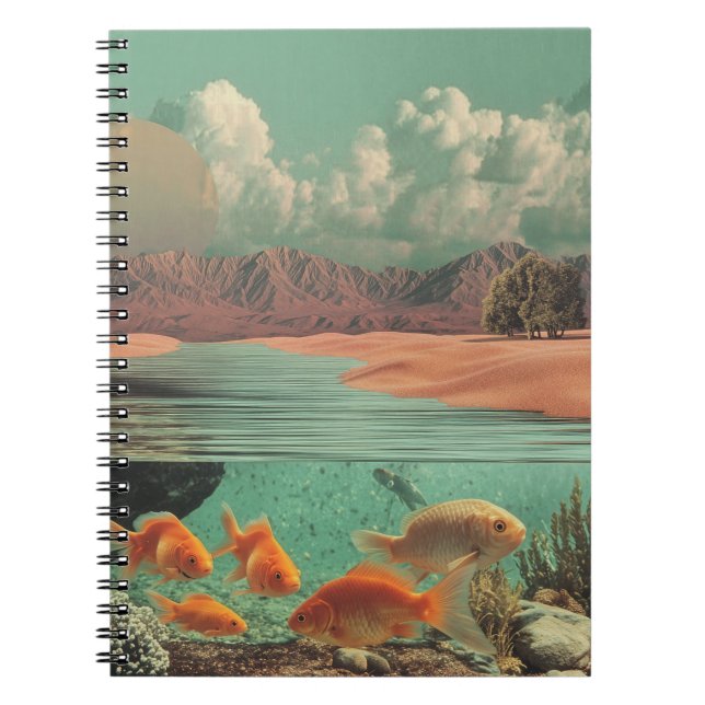 Surreal Doorway in Desert with Underwater Notebook (Front)