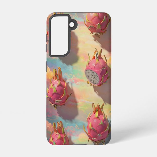 Surreal Dragon Fruits on Dreamy Clouds Samsung Galaxy S21 Case (Back)