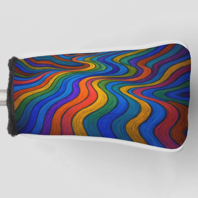 Surreal Dreamscape Moonlight Rainbow Land Golf Head Cover (Front)